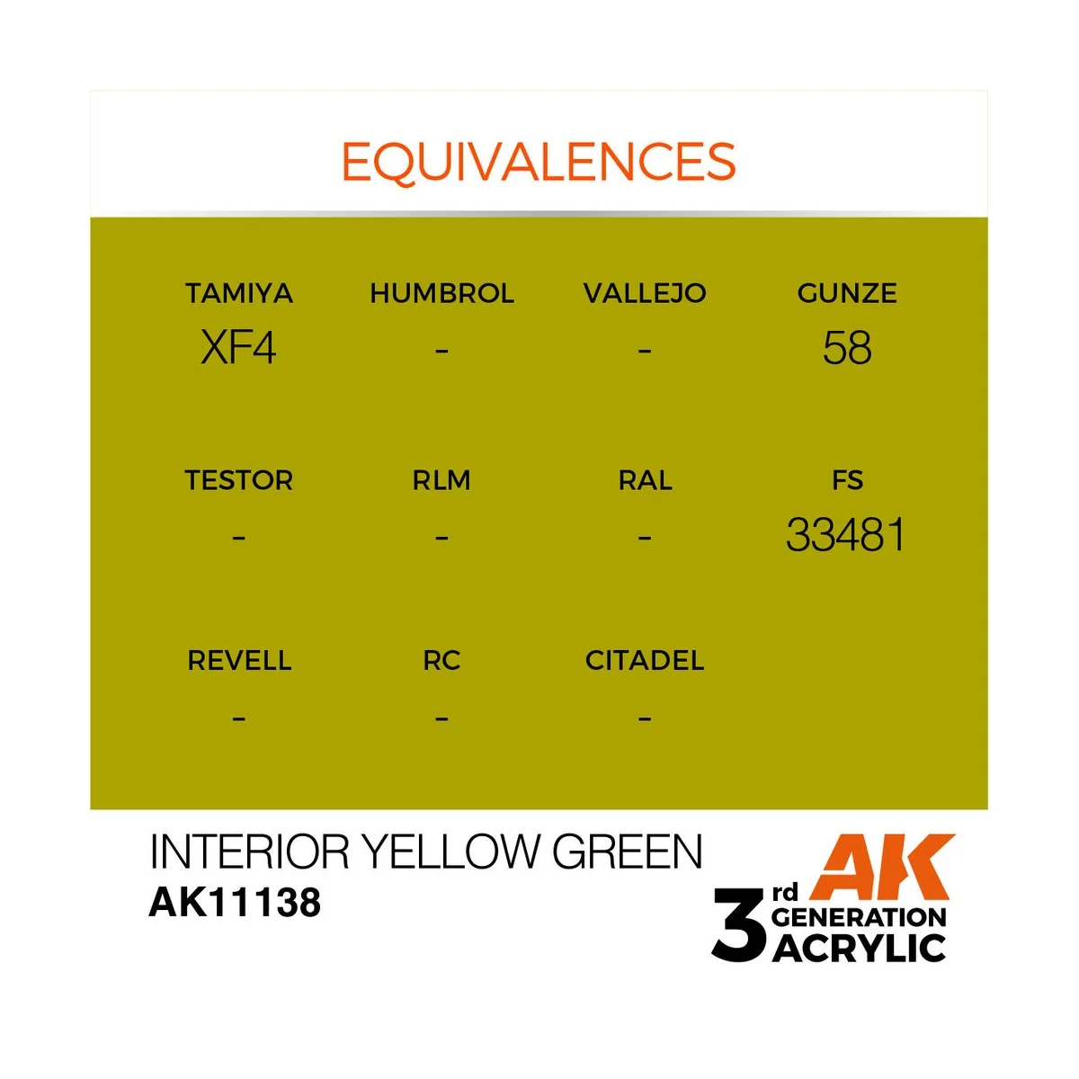 Interior Yellow Green 17ml - AK Interactive AK11138