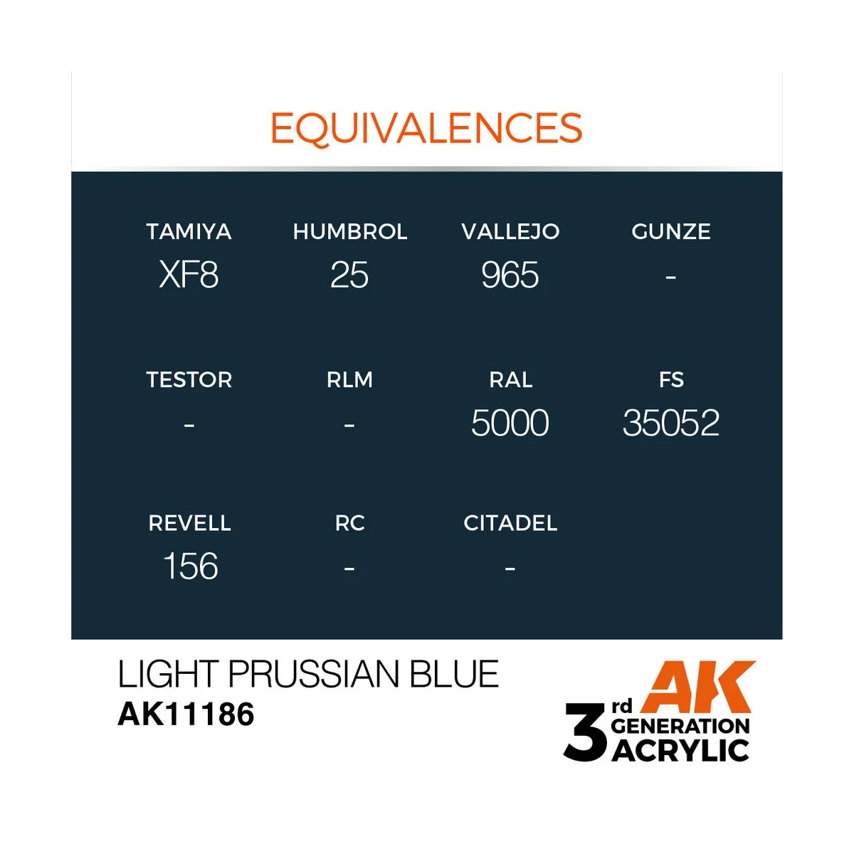 Light Prussian Blue 17ml - AK Interactive AK11186