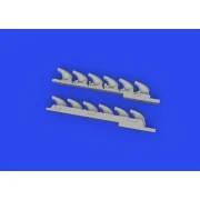 Bf 109K-4 exhaust stacks PRINT 1/48 EDUARD - Eduard Accessories 648913