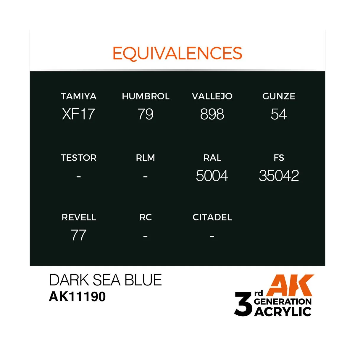 Dark Sea Blue 17ml - AK Interactive AK11190