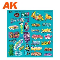 SURTIDO DE CALCAS DE GRAFFITIS - AK Interactive AK9091 2