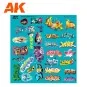 SURTIDO DE CALCAS DE GRAFFITIS - AK Interactive AK9091