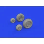Mi-4 wheels 1/48 TRUMPETER - Eduard Accessories 648927