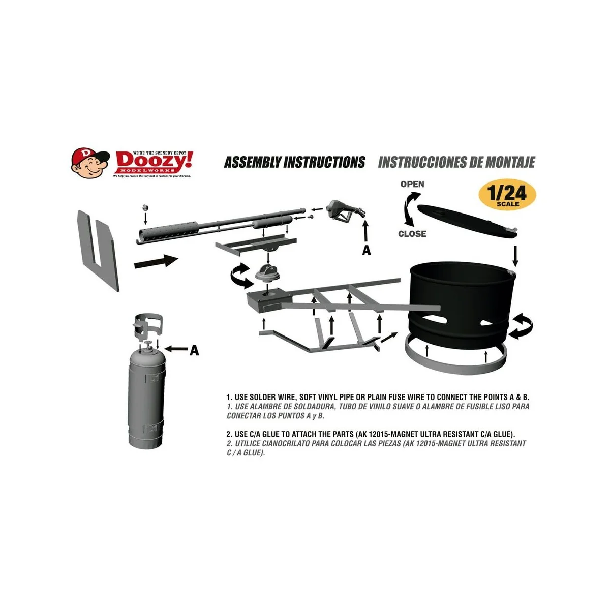 UNIVERSAL STEEL DRUM HATCH WITH FLAMETHROWER MOUNT / LANZALLAMAS PO...