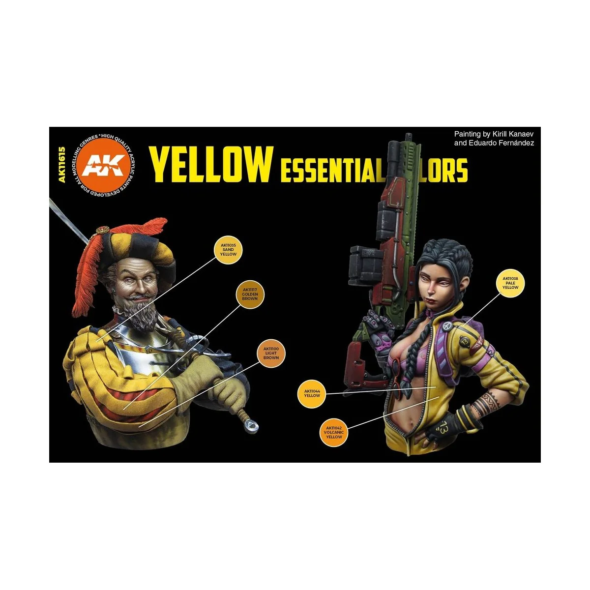 YELLOW ESSENTIAL COLORS 3GEN SET - AK Interactive AK11615
