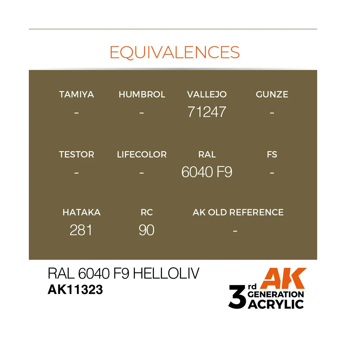 RAL 6040 F9 Helloliv - AK Interactive AK11323
