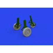 J-35 Draken wheels Type 1 1/48 HASEGAWA - Eduard Accessories 648934