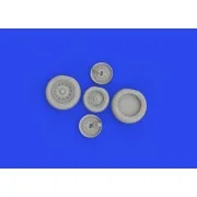 J-35 Draken wheels Type 1 1/48 HASEGAWA - Eduard Accessories 648934