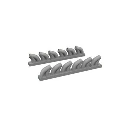 P-39 exhaust stacks rounded PRINT, 1/48 - Eduard Accessories 648959