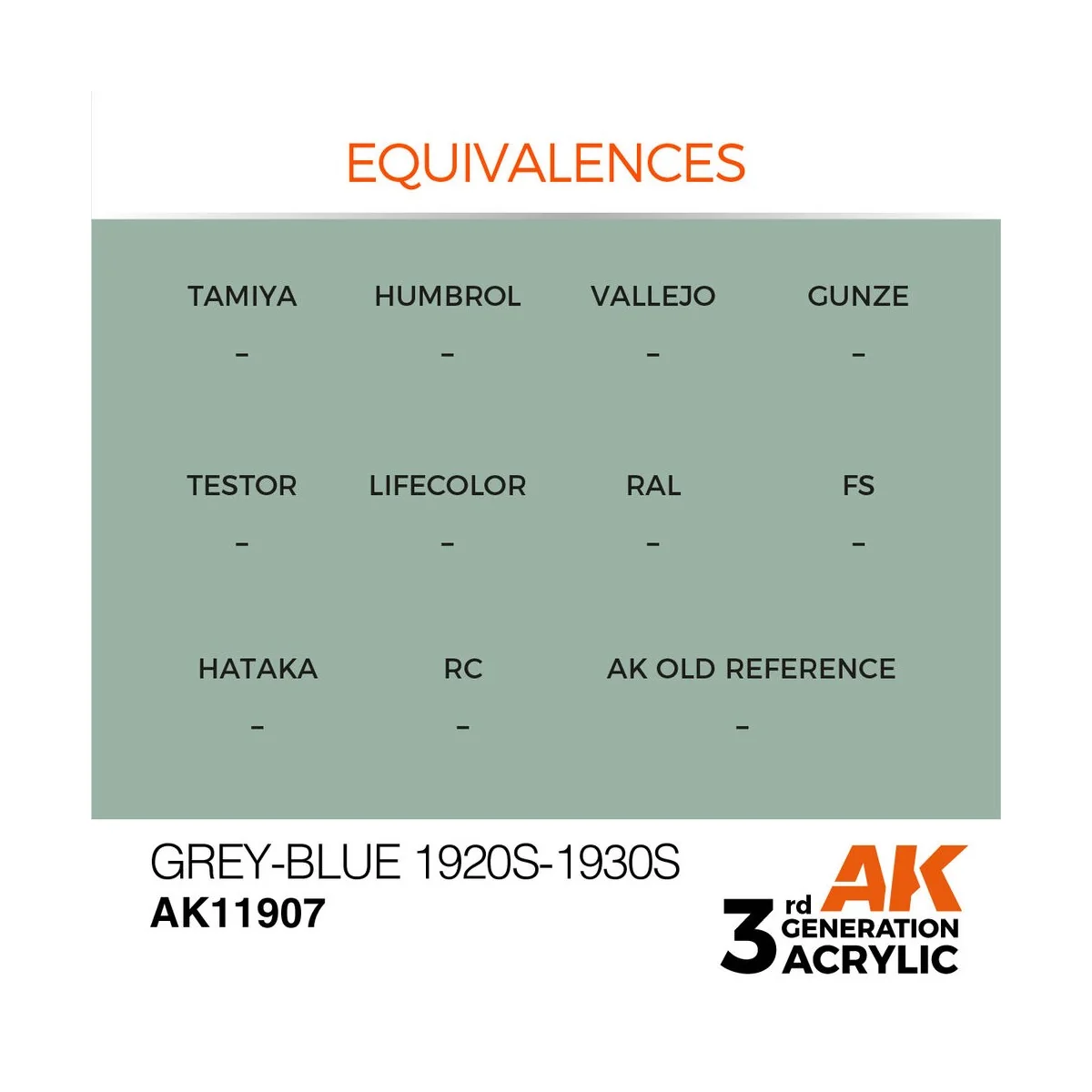 Grey-Blue 1920s-1930s - AK Interactive AK11907