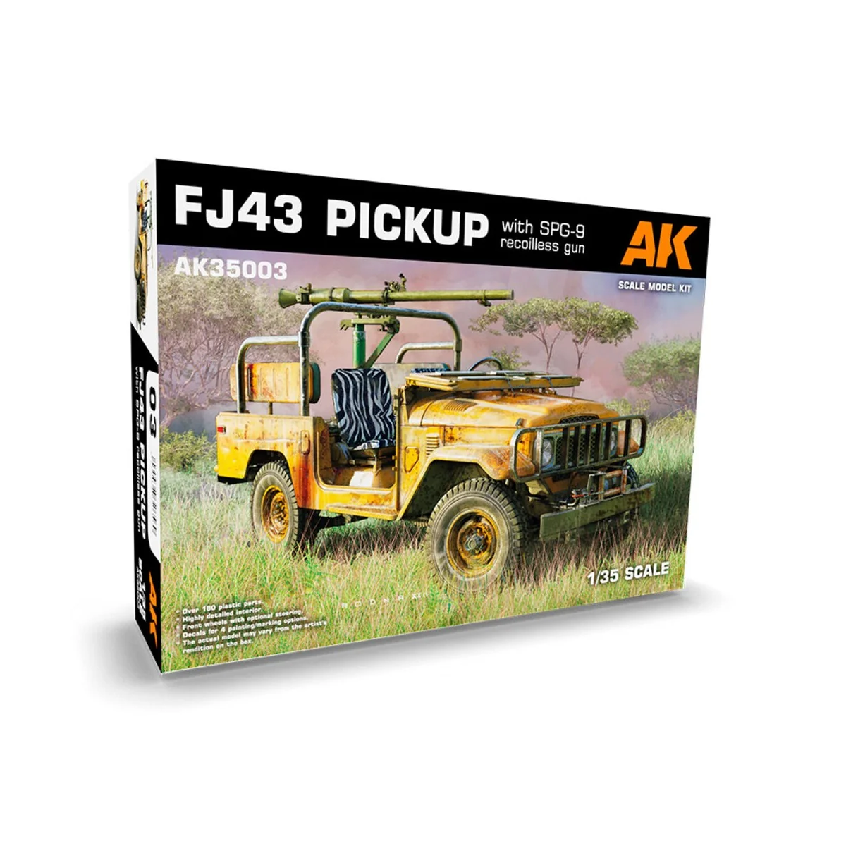 FJ43 Pickup with SPG-9. RECOILLESS GUN, 1/35 - AK Interactive AK35003