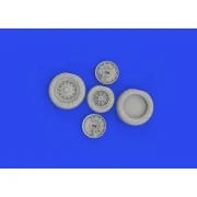 J-35 Draken wheels Type 2 1/48 HASEGAWA - Eduard Accessories 648968