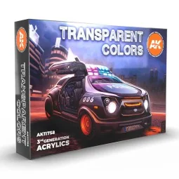 TRANSPARENT COLORS SET 3G - AK Interactive AK11758