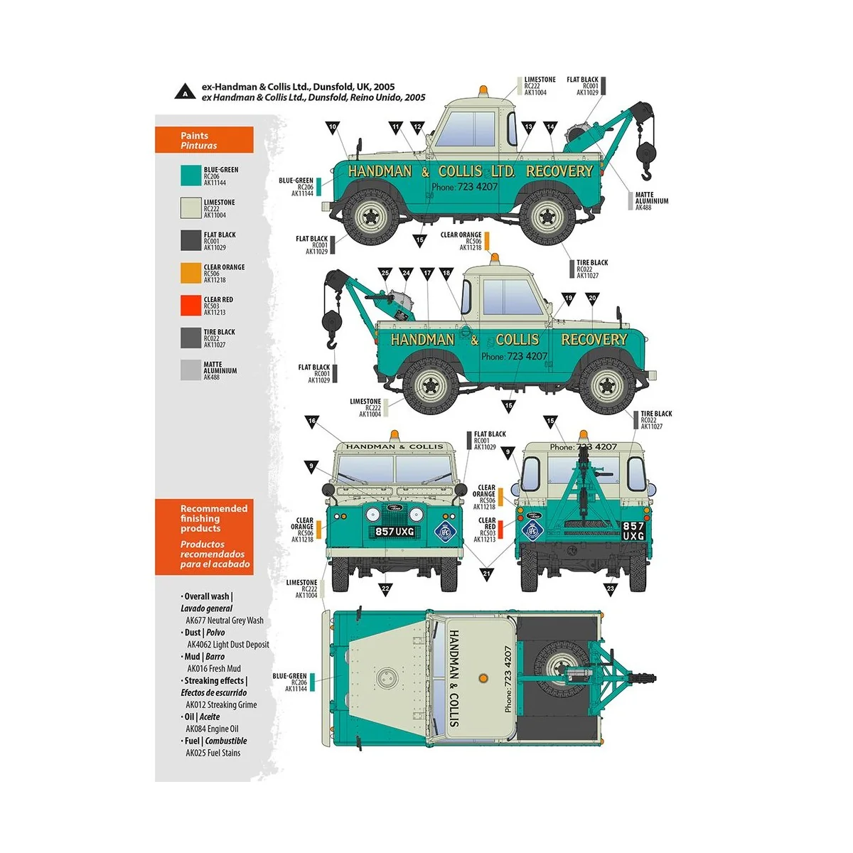 Land Rover 88 Series IIA -Crane / Tow Truck, 1/35 - AK Interactive ...
