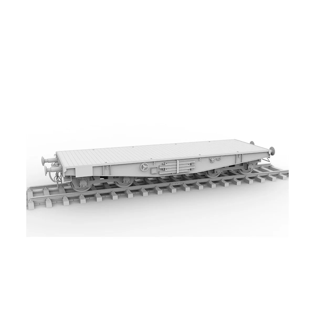 GERMAN RAILWAY SCHWERER PLATTFORMWAGEN TYME SSYS, 1/35 - AK Interac...