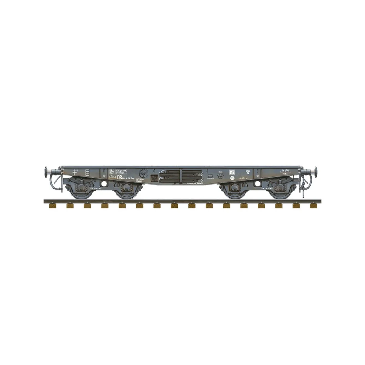 GERMAN RAILWAY SCHWERER PLATTFORMWAGEN TYME SSYS, 1/35 - AK Interac...