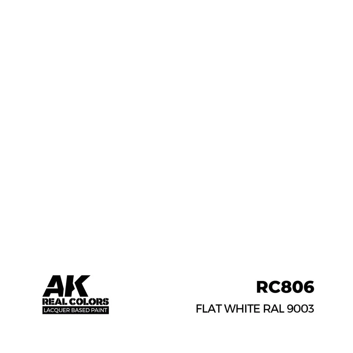 Real Colors: Flat White RAL 9003 17 ml. - AK Interactive RC806