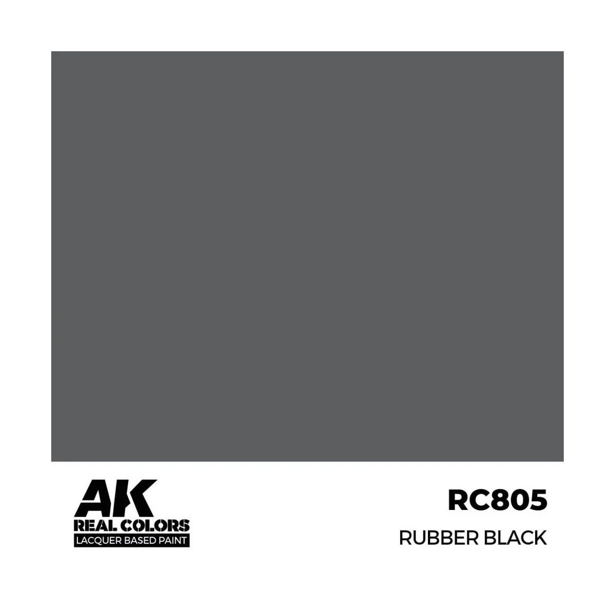 Real Colors: Rubber Black 17 ml. - AK Interactive RC805