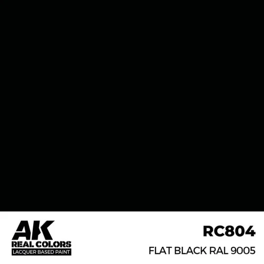 Real Colors: Flat Black RAL 9005 17 ml. - AK Interactive RC804