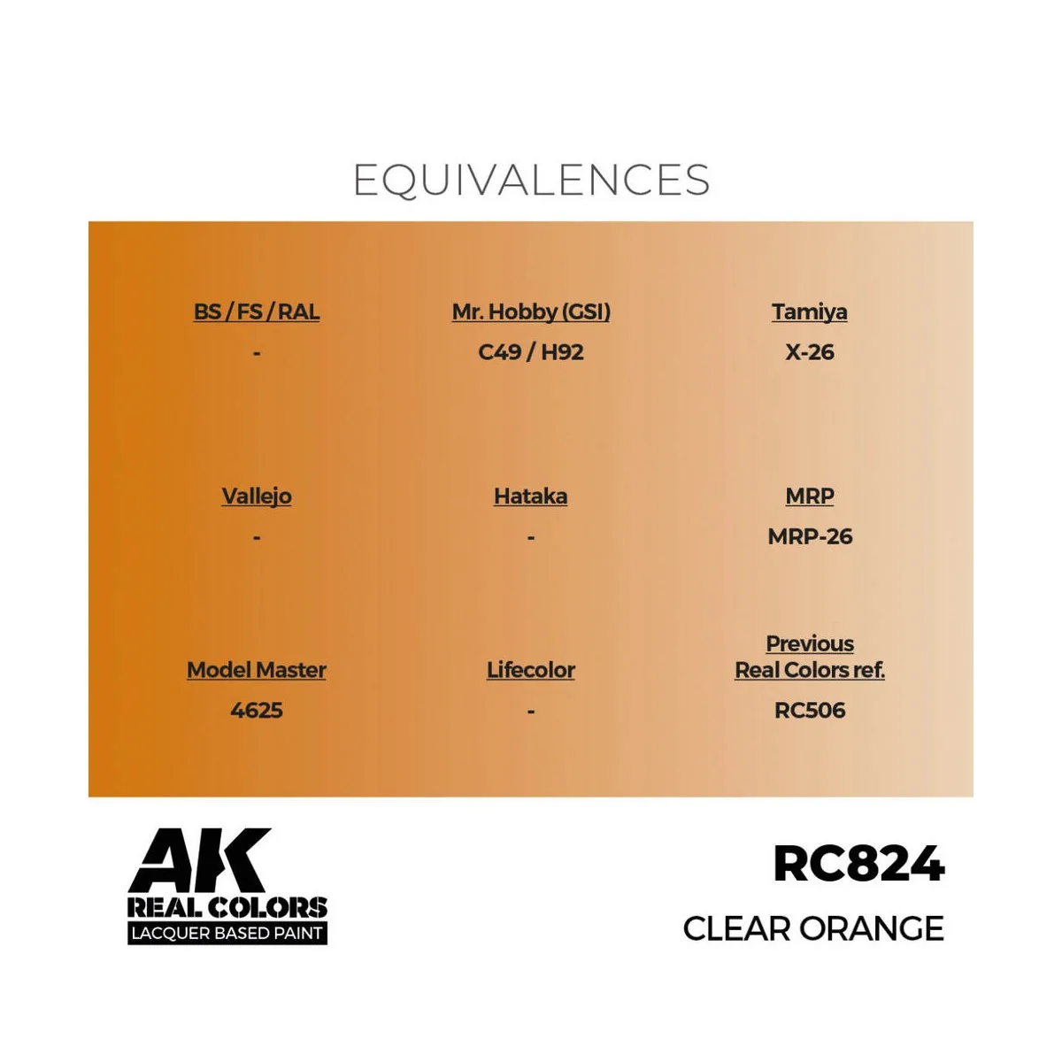 Real Colors: Clear Orange 17 ml. - AK Interactive RC824