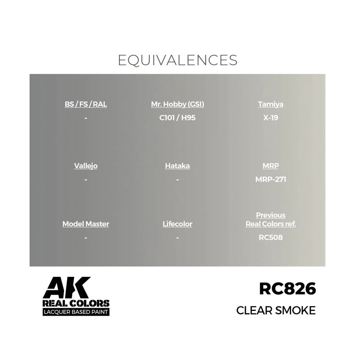 Real Colors: Clear Smoke 17 ml. - AK Interactive RC826