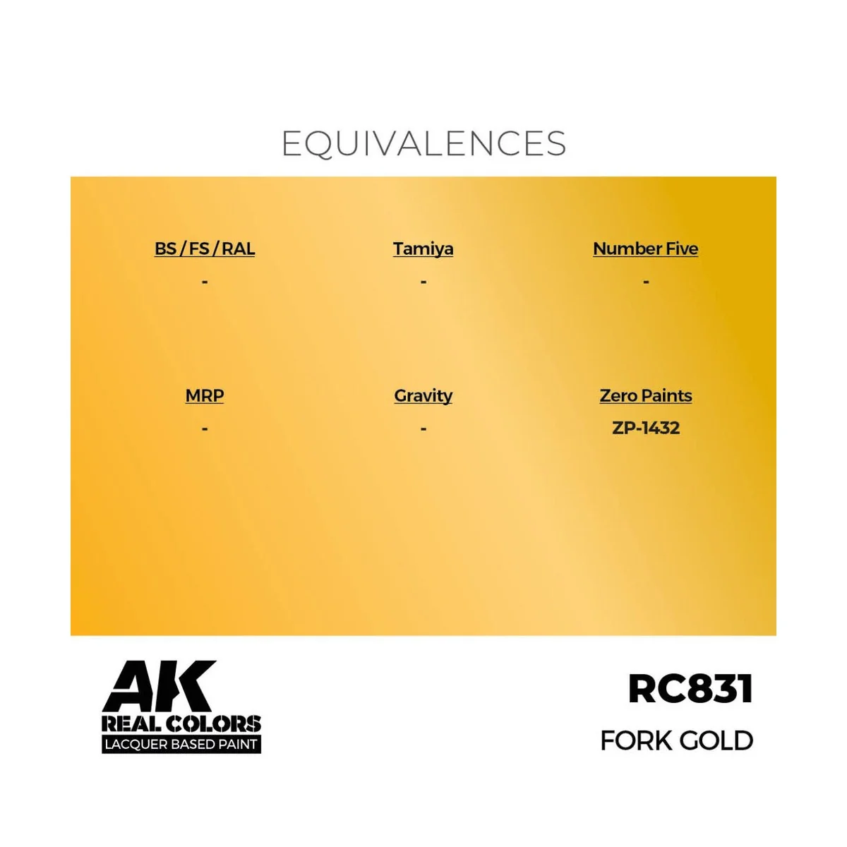 Real Colors: Fork Gold 17 ml. - AK Interactive RC831