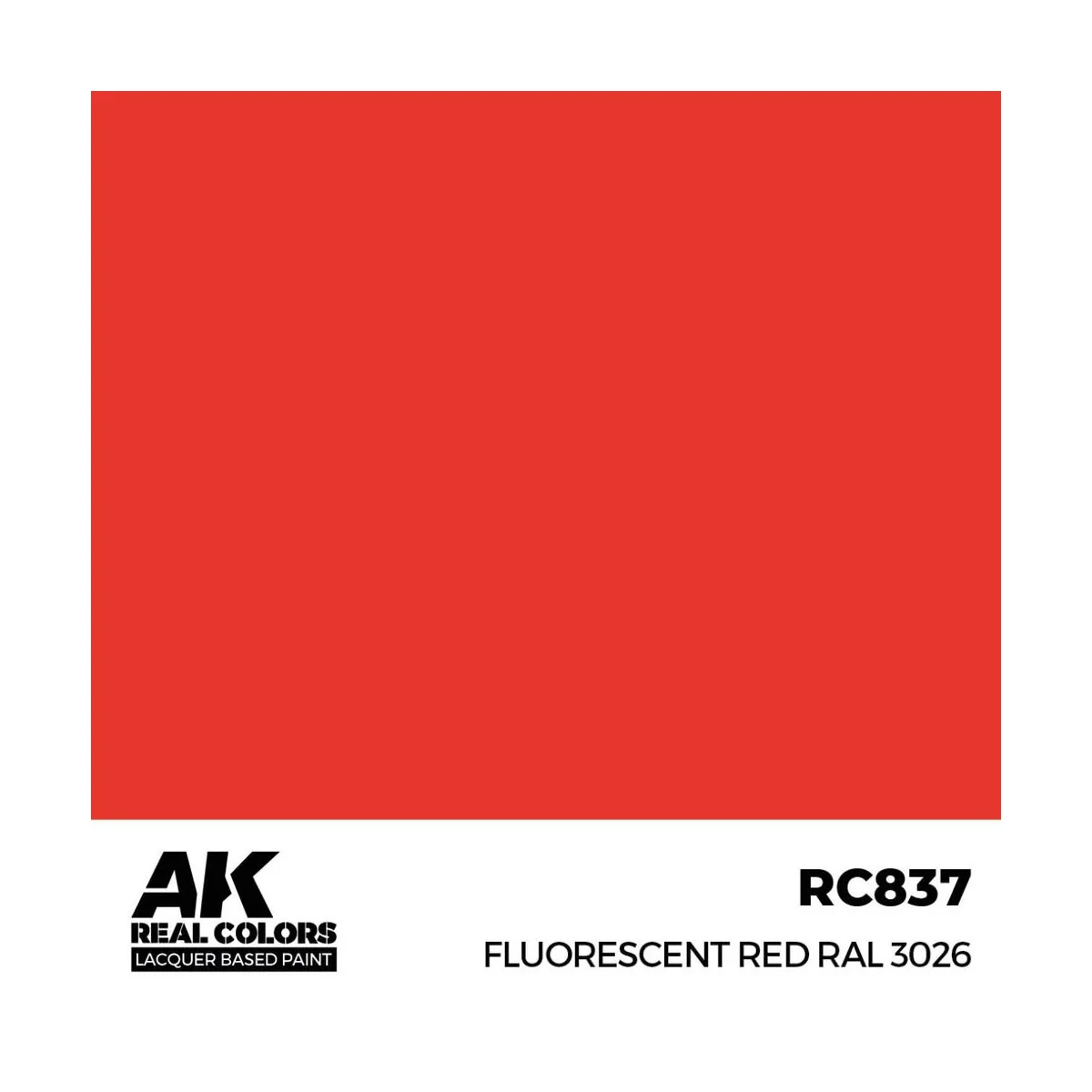 Real Colors: Fluorescent Red RAL 3026 17 ml. - AK Interactive RC837