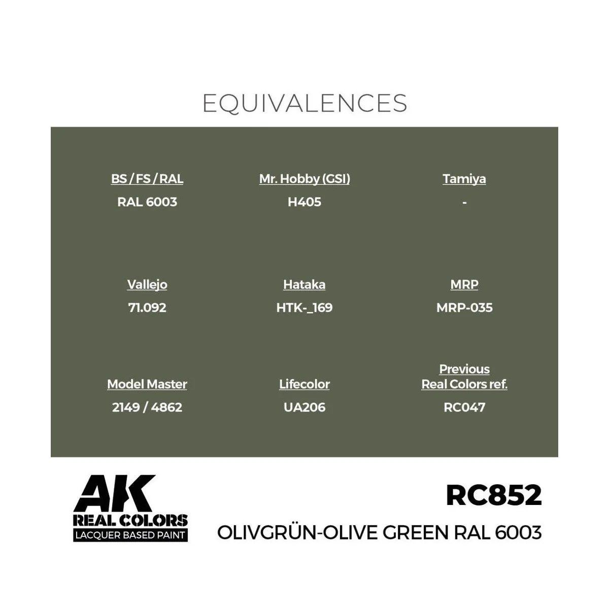 Real Colors: Olivgrün-Olive Green RAL 6003 17 ml. - AK Interactive ...