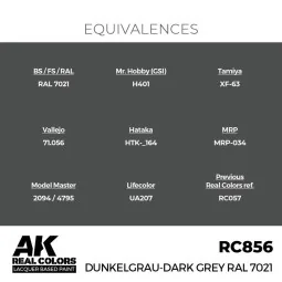 Real Colors: Dunkelgrau-Dark Grey RAL 7021 17 ml. - AK Interactive ... 2