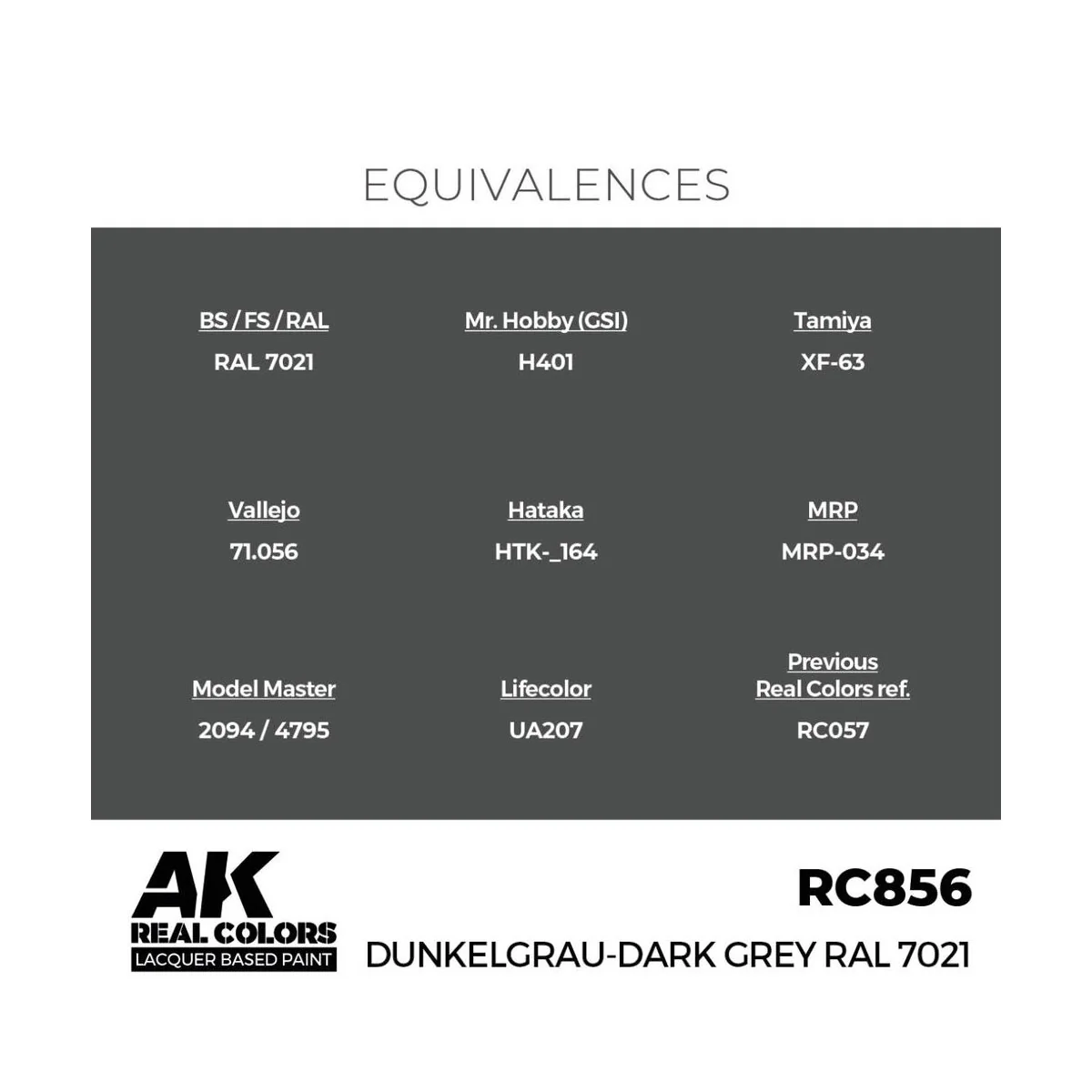 Real Colors: Dunkelgrau-Dark Grey RAL 7021 17 ml. - AK Interactive ...