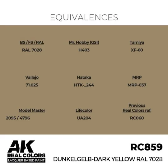 Real Colors: Dunkelgelb-Dark Yellow RAL 7028 17 ml. - AK Interactiv...