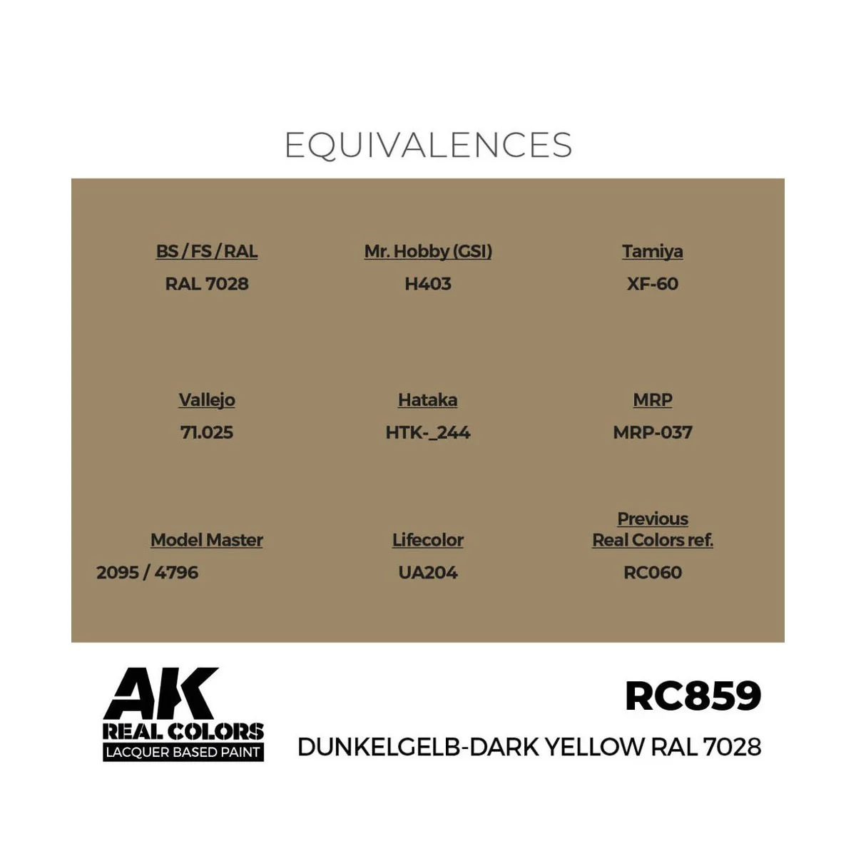 Real Colors: Dunkelgelb-Dark Yellow RAL 7028 17 ml. - AK Interactiv...