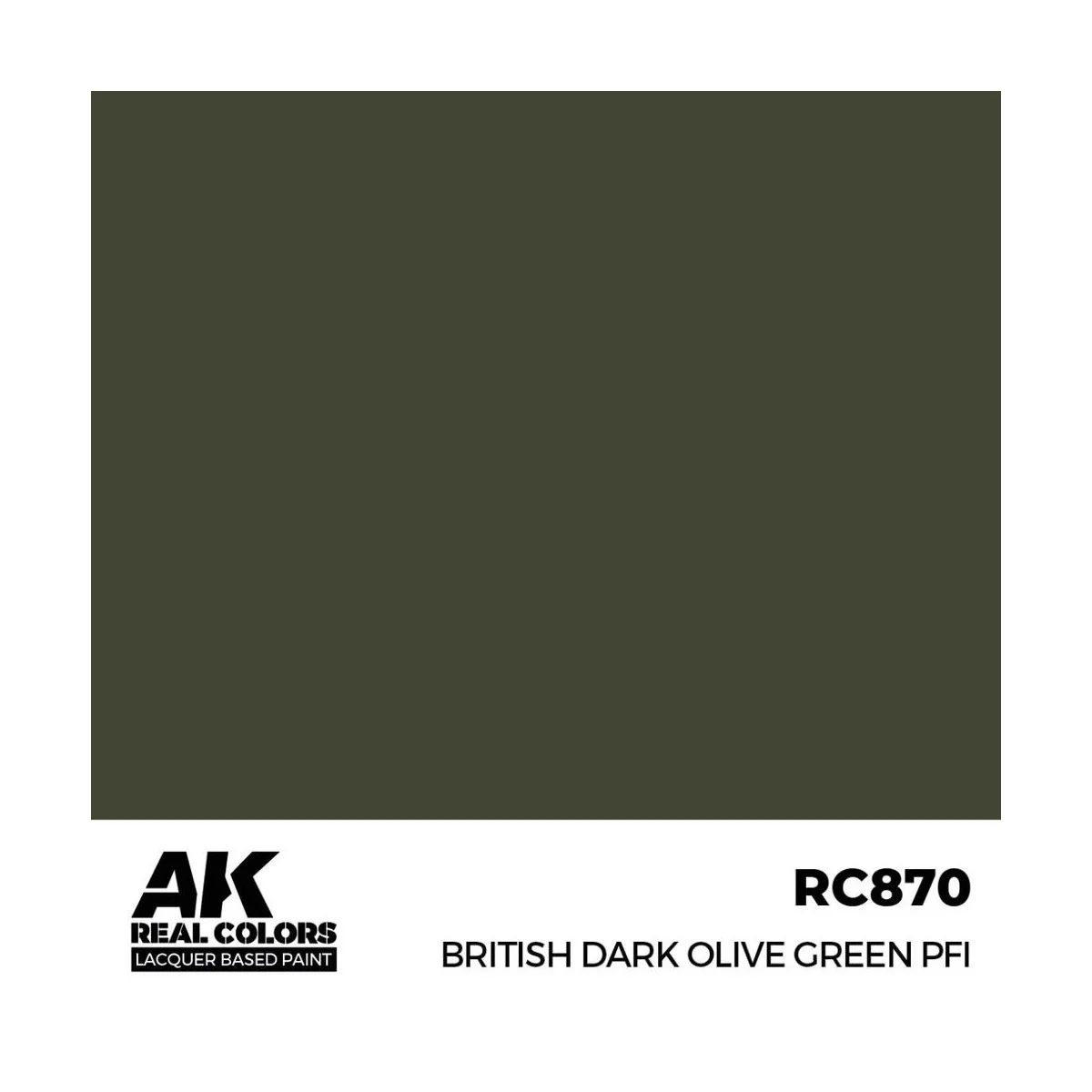 Real Colors: British Dark Olive Green PFI 17 ml. - AK Interactive R...