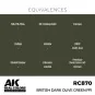 Real Colors: British Dark Olive Green PFI 17 ml. - AK Interactive R...