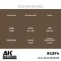 Real Colors: S.C.C. No.2 Brown 17 ml. - AK Interactive RC874