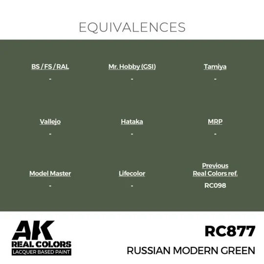 Real Colors: Russian Modern Green 17 ml. - AK Interactive RC877