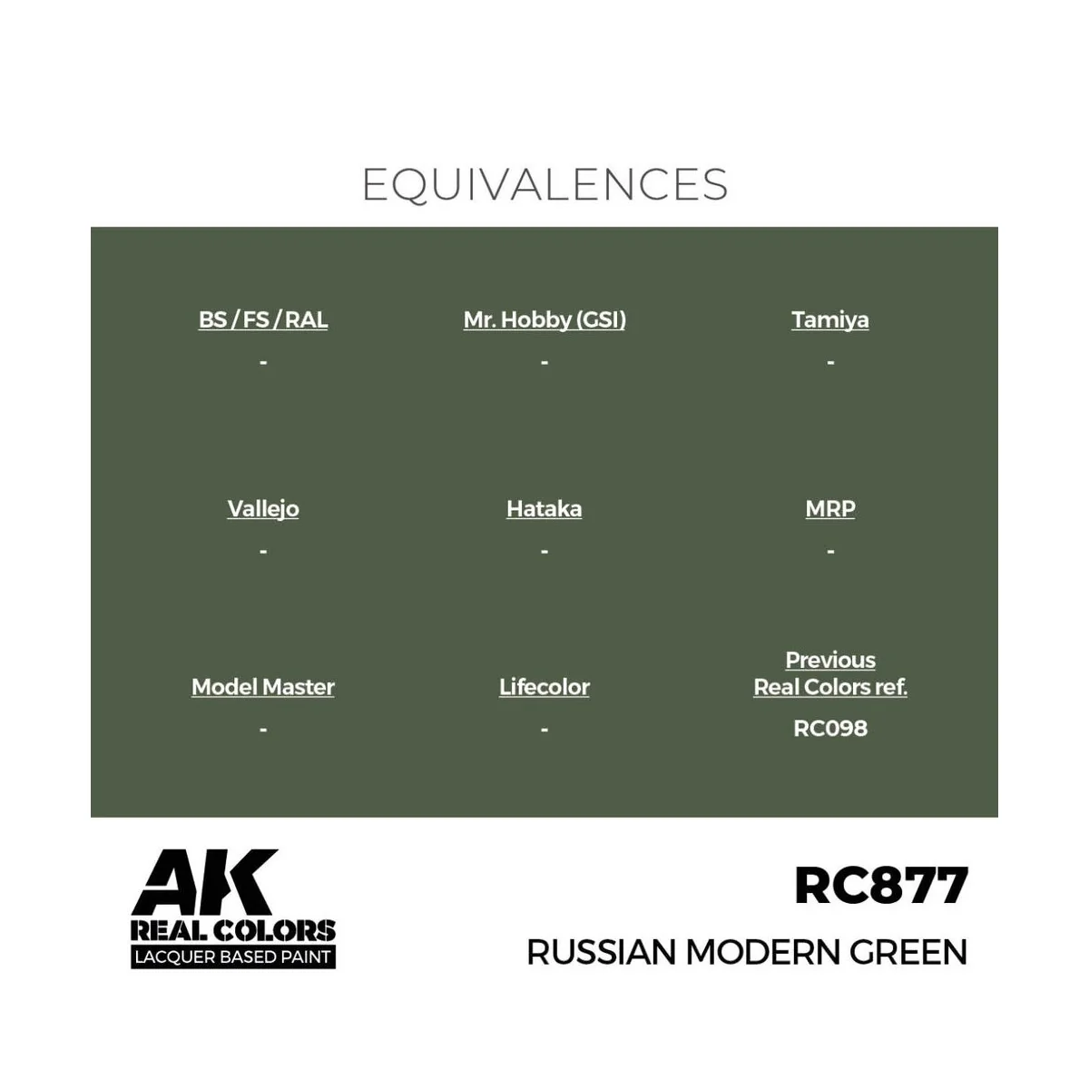 Real Colors: Russian Modern Green 17 ml. - AK Interactive RC877