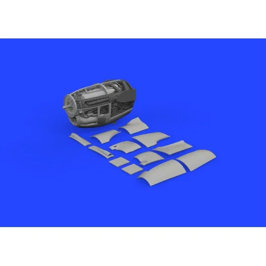 P-38J right engine PRINT 1/48 TAMIYA, 1/48 - Eduard Accessories 648982