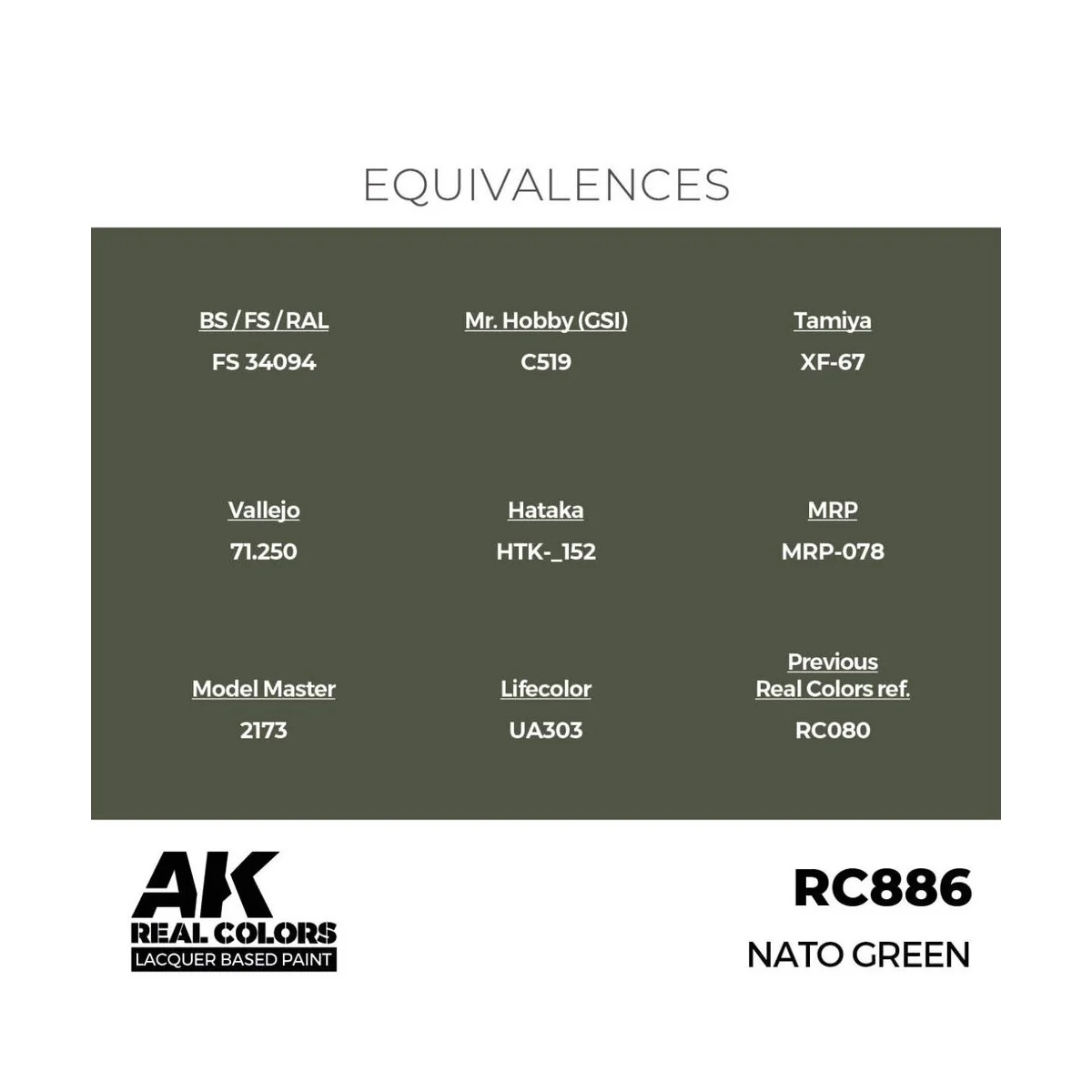 Real Colors: NATO Green 17 ml. - AK Interactive RC886