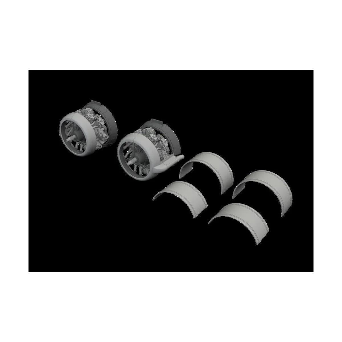 Beaufort Mk.I engines PRINT ICM, 1/48 - Eduard Accessories 648983