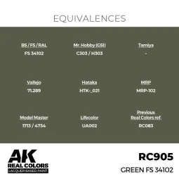 Real Colors: Green FS 34102 17 ml. - AK Interactive RC905 2