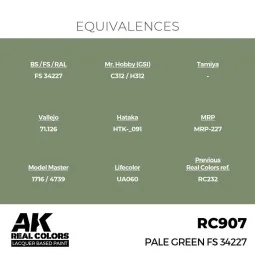 Real Colors: Pale Green FS 34227 17 ml. - AK Interactive RC907 2