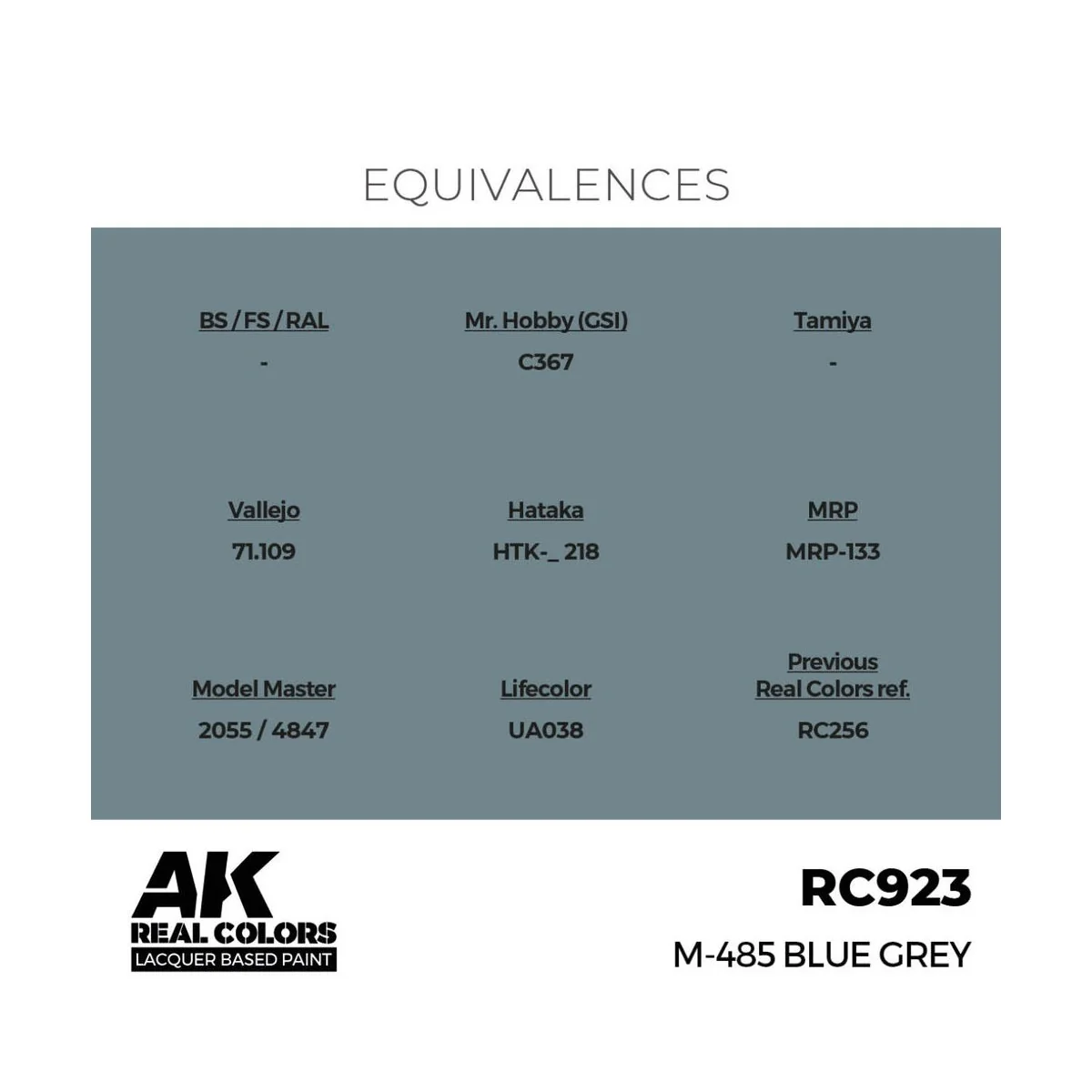 Real Colors: M-485 Blue Grey 17 ml. - AK Interactive RC923