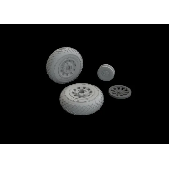 P-51B/C wheels diamond tread EDUARD, 1/48 - Eduard Accessories 648986