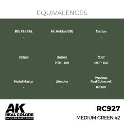 Real Colors: Medium Green 42 17 ml. - AK Interactive RC927 2