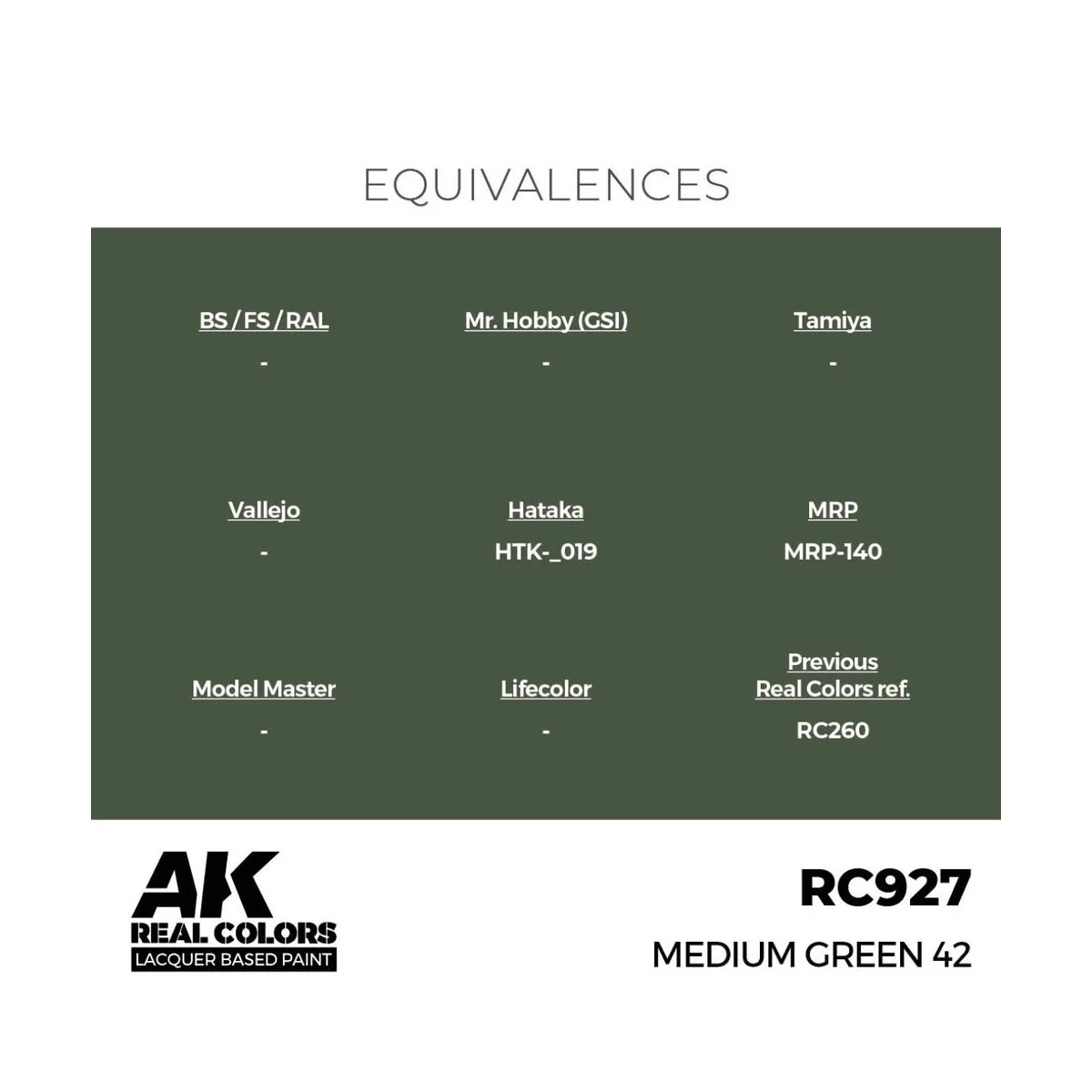 Real Colors: Medium Green 42 17 ml. - AK Interactive RC927