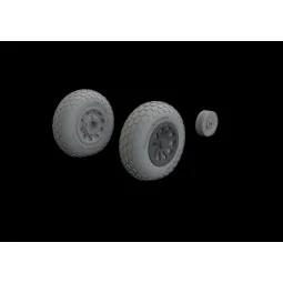 P-51B/C wheels oval tread EDUARD - Eduard Accessories 648987