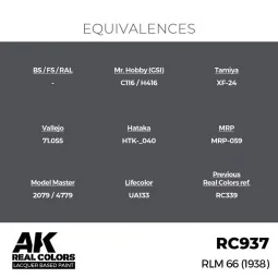 Real Colors: RLM 66 (1938) 17 ml. - AK Interactive RC937 2