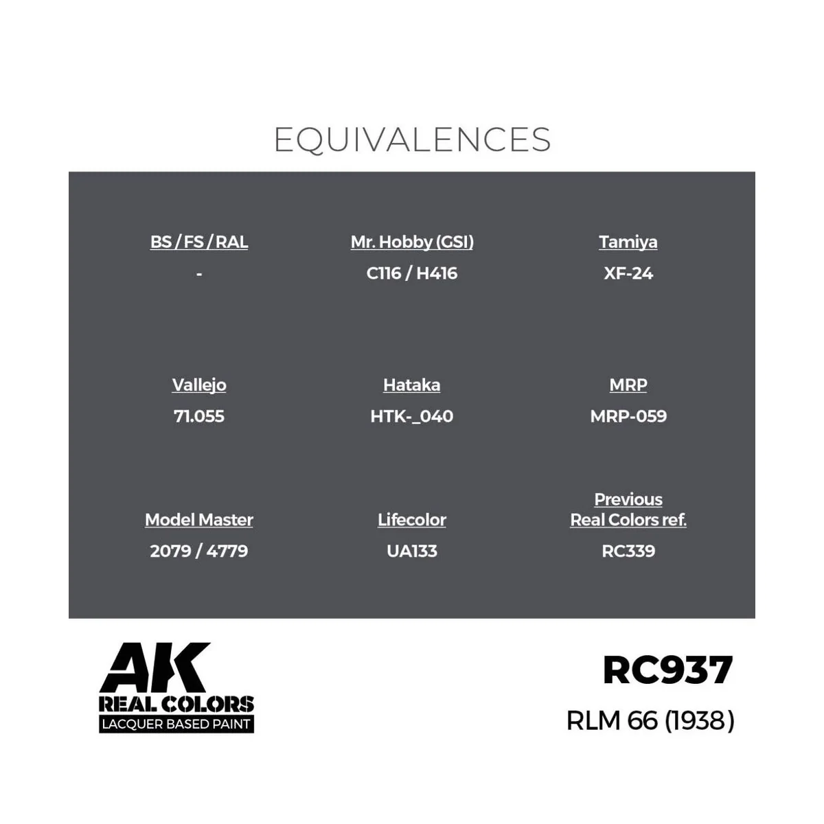 Real Colors: RLM 66 (1938) 17 ml. - AK Interactive RC937