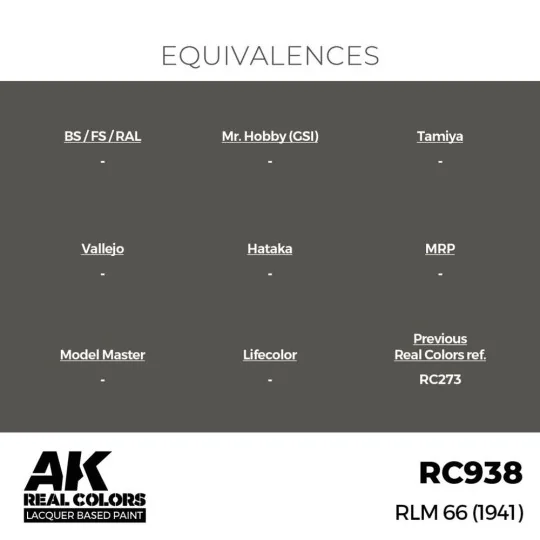 Real Colors: RLM 66 (1941) 17 ml. - AK Interactive RC938